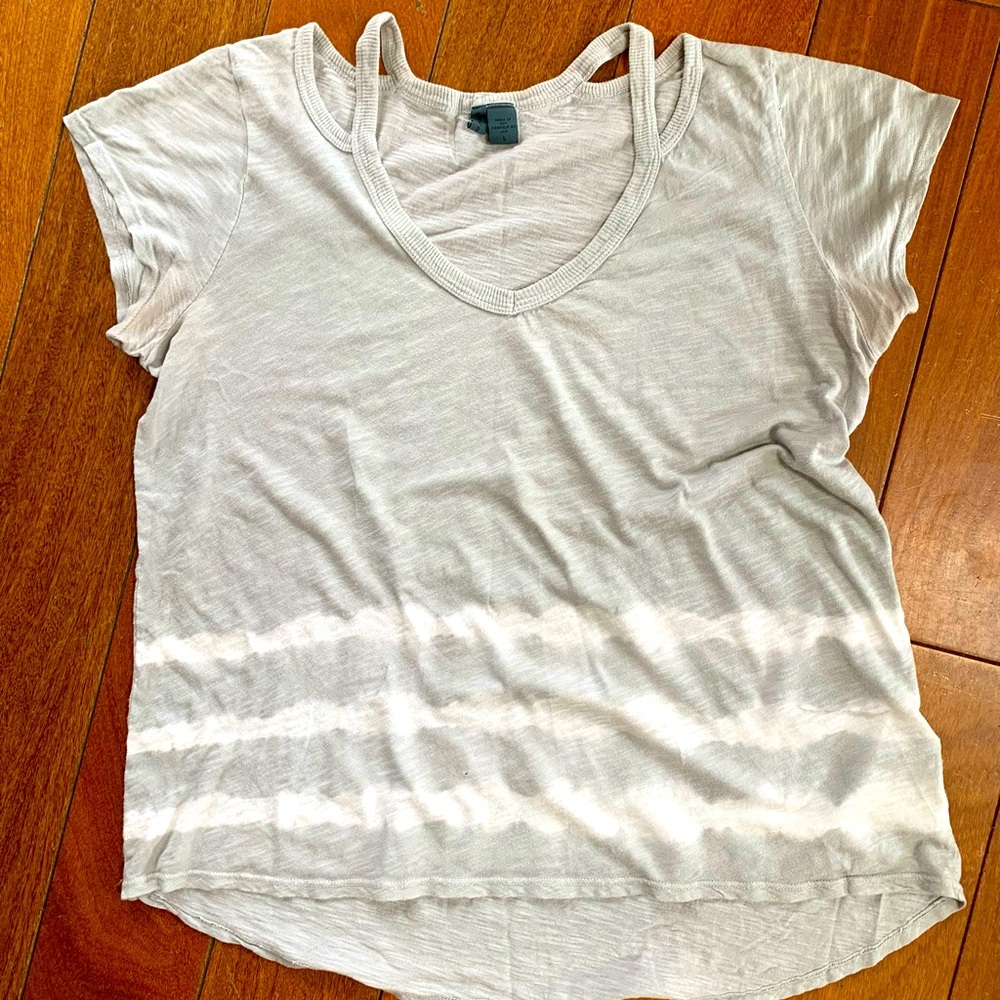 Left of center grey tie dye cotton t-shirt